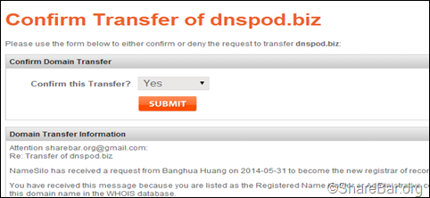 NameSilo转入域名 6