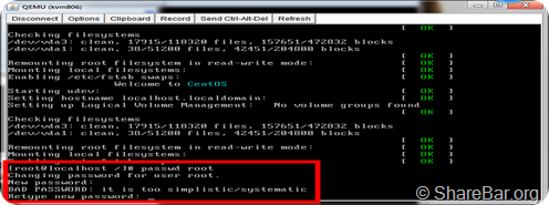 CentOS 6.3 找回Root密码实例 4