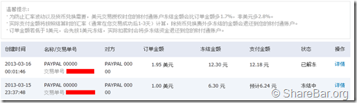 使用财付通美国运通卡认证贝宝账号